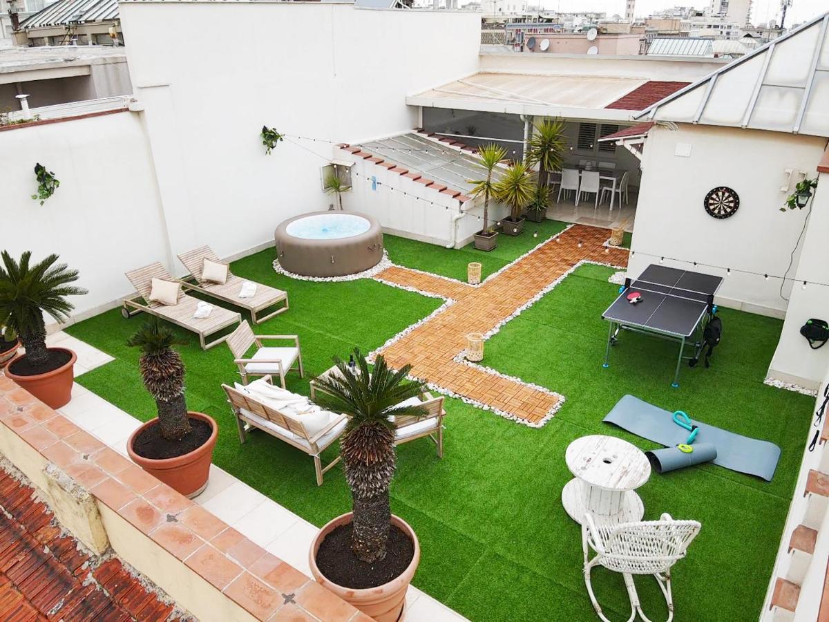 Апартаменти Apulialux Private 100Mq Rooftop Oasis W Jacuzzi Барі Екстер'єр фото